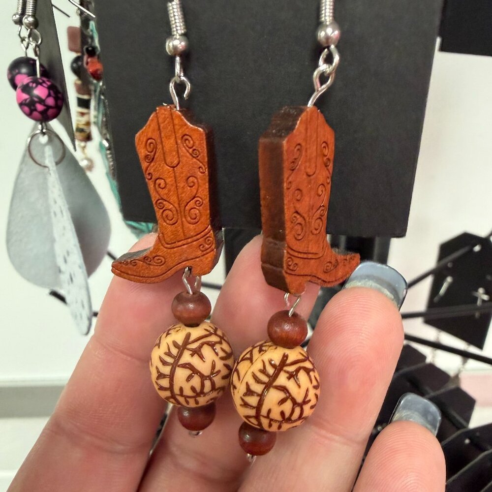 Kicking Cowgirl earrings